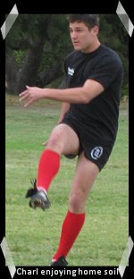 Charl Coetzer enjoying being on home soil